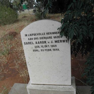 MERWE Carel Aaron, v.d. 1869-1943