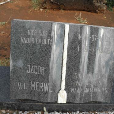 MERWE Jacob, v.d. 1896-1945