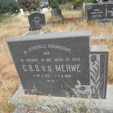MERWE C.B.S., v.d. 1910-1968