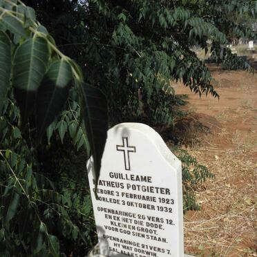 POTGIETER Guilleame Matheus 1923-1932