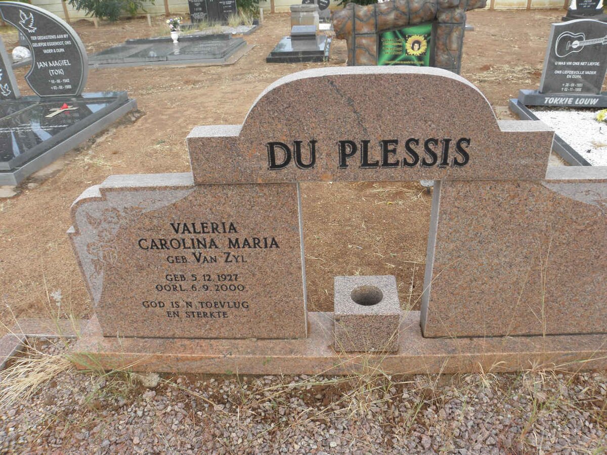 1PLESSIS Valeria Carolina Maria, du nee van ZYL 1927-2000
