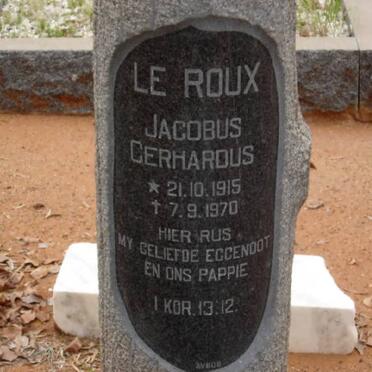 ROUX Jacobus Gerhardus, le 1915-1970