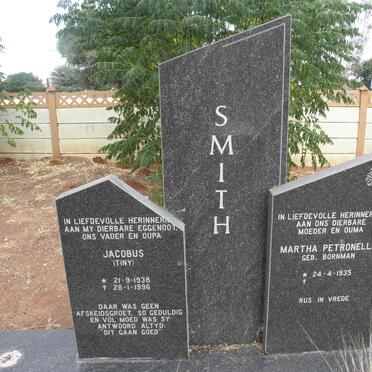 SMITH Jacobus 1938-1996 &amp; Martha Petronella BORNMAN 1935-