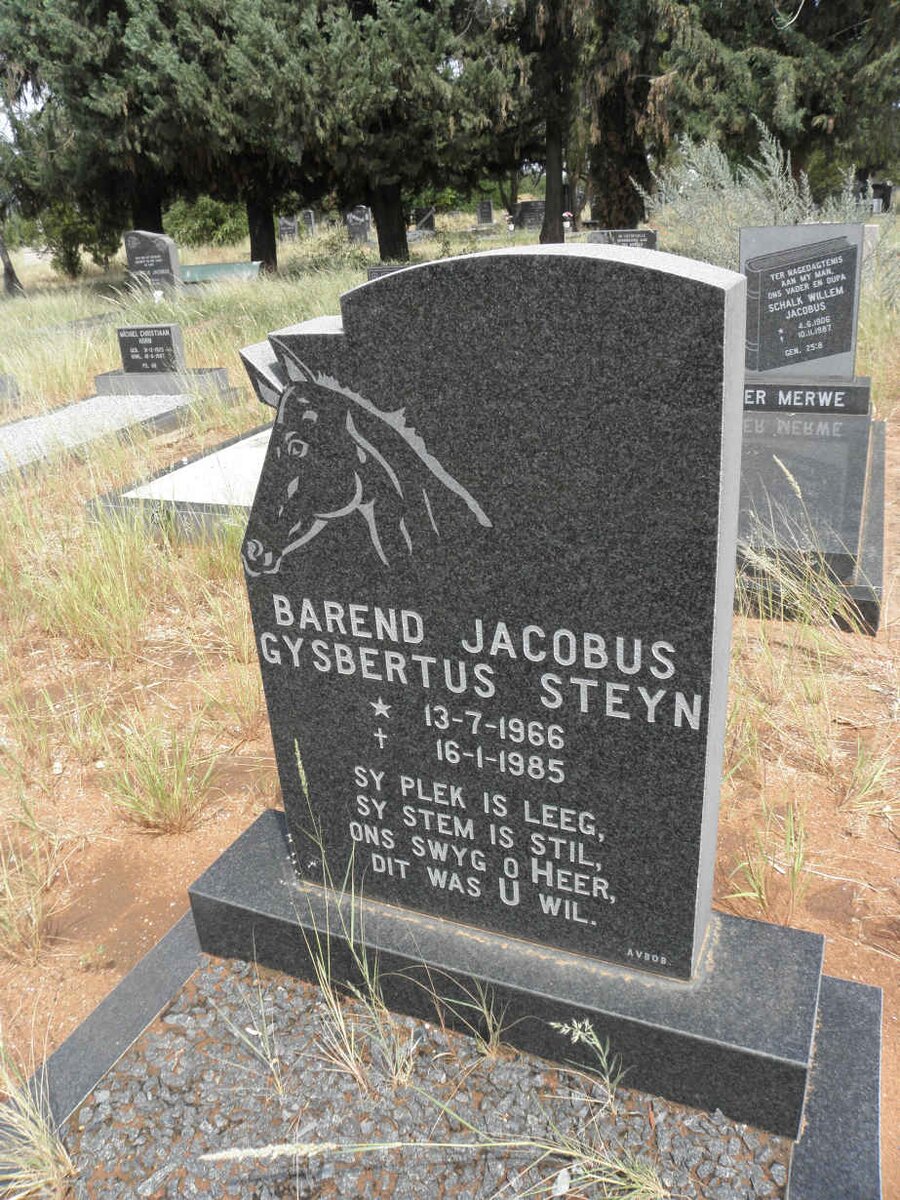 STEYN Barend Jacobus Gysbertus 1966-1985