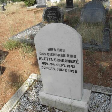 SCHOONBEE Aletta 1942-1955