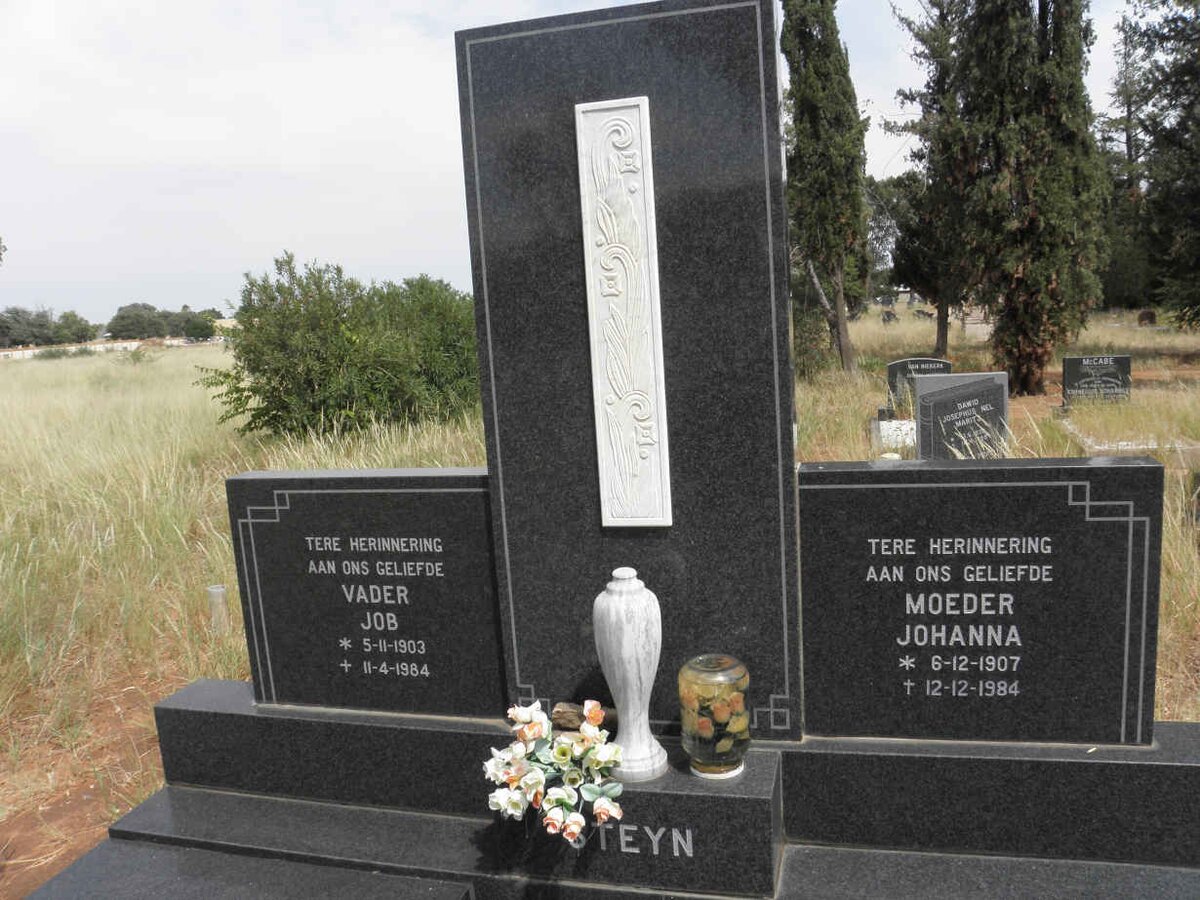 STEYN Job 1903-1984 &amp; Johanna 1907-1984