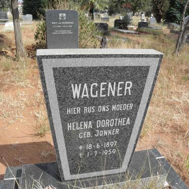 WAGENER Helena Dorothea nee JONKER 1897-1959