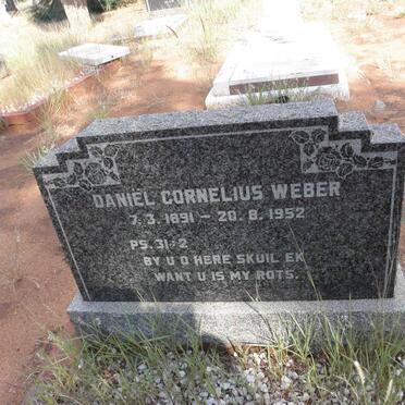 WEBER Daniel Cornelius 1891-1952