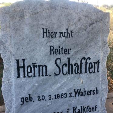 SCHAFFERT Herm. 1883-1905