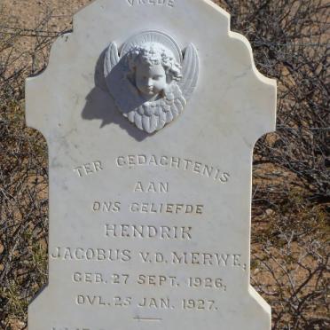 MERWE Hendrik Jacobus, v.d. 1926-1927