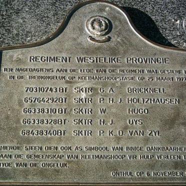 Namibia, KEETMANSHOOP, Railway station, memorial