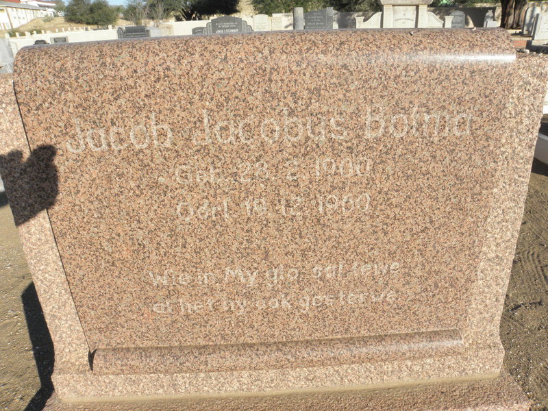 BOTMA Jacob Jacobus 1900-1960