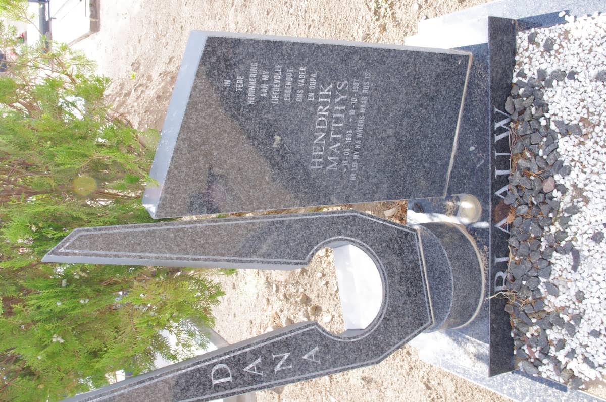 BLAAUW Hendrik Matthys 1933-1997