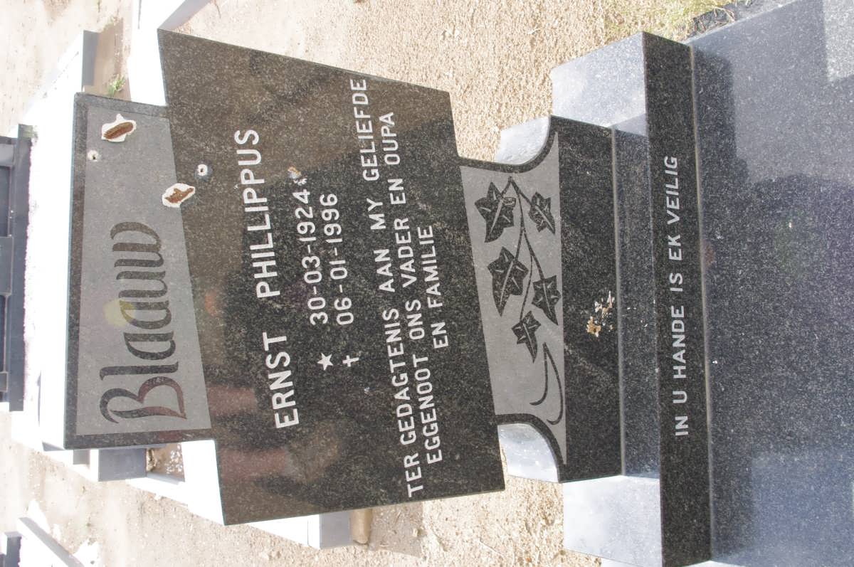 BLAAUW Ernst Phillippus 1924-1996