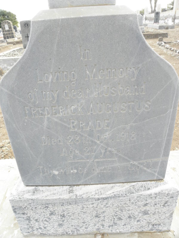BRADE Frederick Augustus -1918