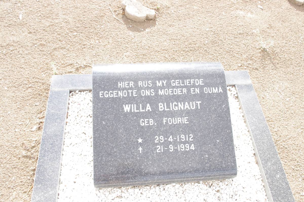 BLIGNAUT Willa nee FOURIE 1912-1994