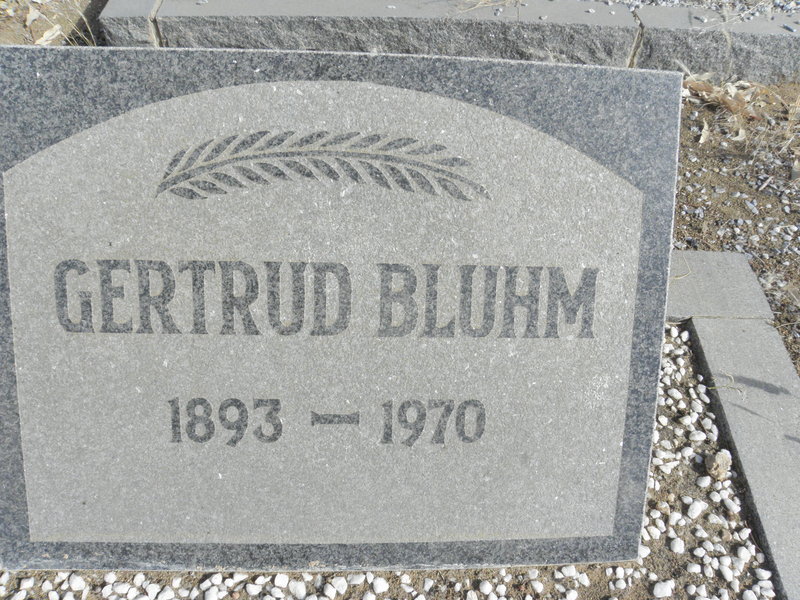 BLUHM Gertrud 1893-1970
