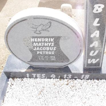 BLAAUW Hendrik Mathys Jacobus Petrus 1914-1993