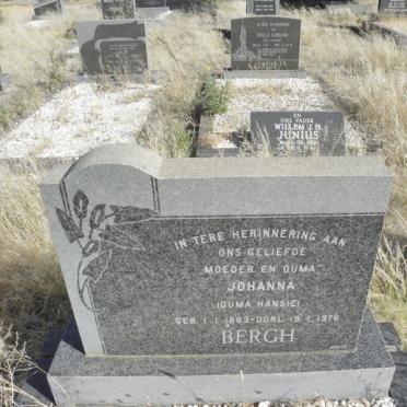 BERGH Johanna 1883-1976