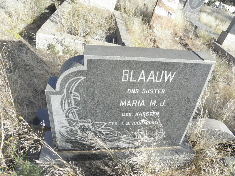 BLAAUW Maria M.J. nee KARSTEN 1902-