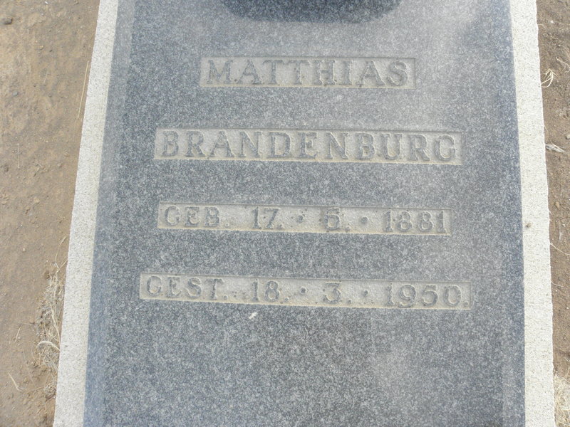 BRANDENBURG Matthias 1881-1950