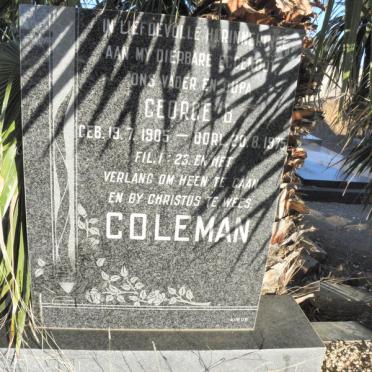 COLEMAN George B. 1905-1975
