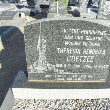 COETZEE Theresia Hendrika 1898-1981