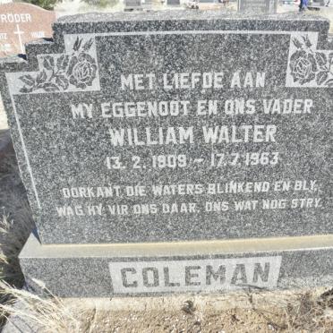 COLEMAN William Walter 1909-1963