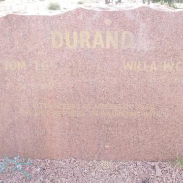 DURAND T.G. &amp; W.C.W.