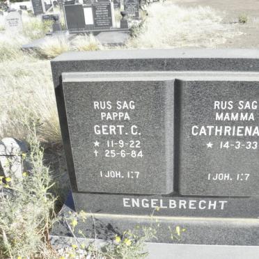 ENGELBRECHT Gert C. 1922-1984 &amp; Cathriena H. 1933-