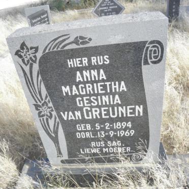 GREUNEN Anna Magrietha Gesinia, van 1894-1969