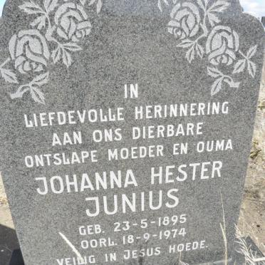 JUNIUS Johanna Hester 1895-1974
