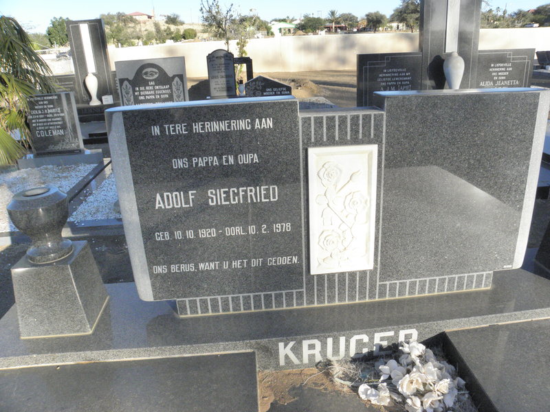 KRUGER Adolf Siegfried 1920-1978