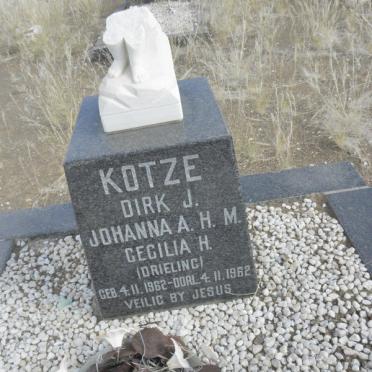 KOTZE Dirk J. 1962-1962 :: KOTZE Johanna A.H.M. 1962-1962 :: KOTZE Cecilia H. 1962-1962