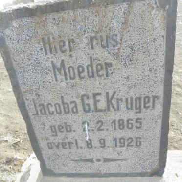 KRUGER Jacoba G.E. 1865-1926