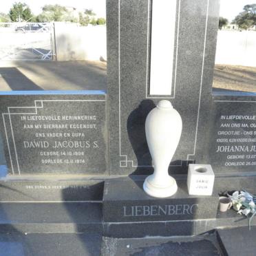 LIEBENBERG Dawid Jacobus S. 1908-1974 &amp; Johanna Juliana 1920-2011