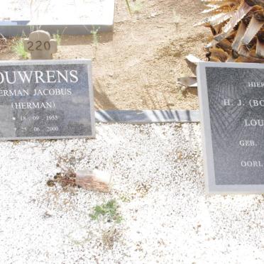 LOUWRENS Herman Jacobus 1955-2000 :: LOUWRENS H.J. 1920-1996