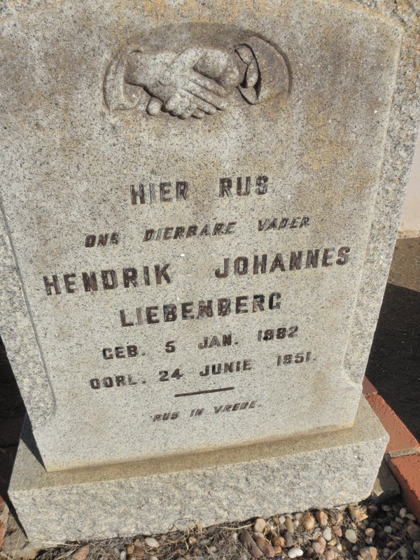 LIEBENBERG Hendrik Johannes 1882-1951
