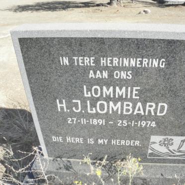 LOMBARD H.J. 1891-1974