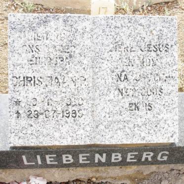 LIEBENBERG Hendrik Christiaan P. 19?0-1985