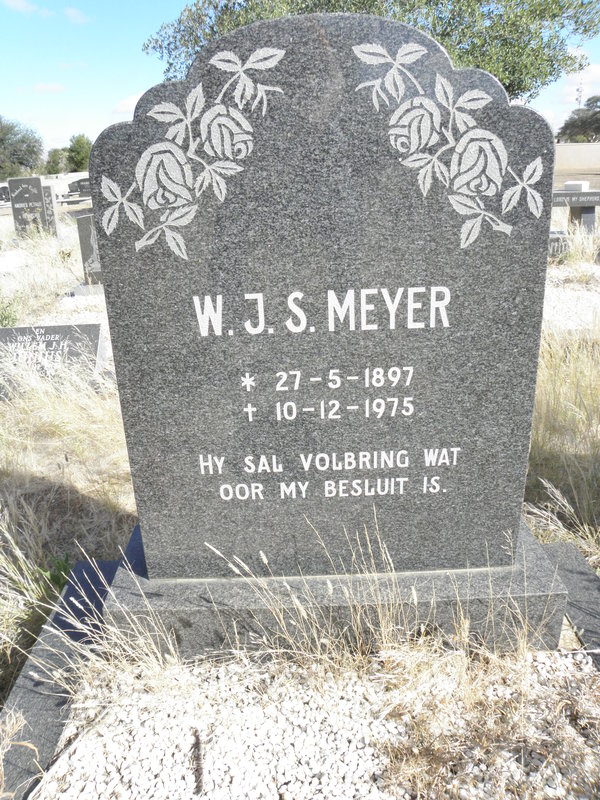 MEYER W.J.S. 1897-1975