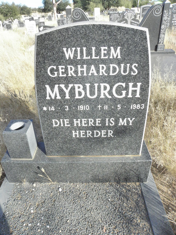 MYBURGH Willem Gerhardus 1910-1983