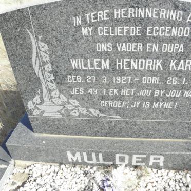 MULDER Willem Hendrik Karel 1927-1979