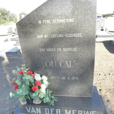 MERWE Ou Cal, van der 1917-1973