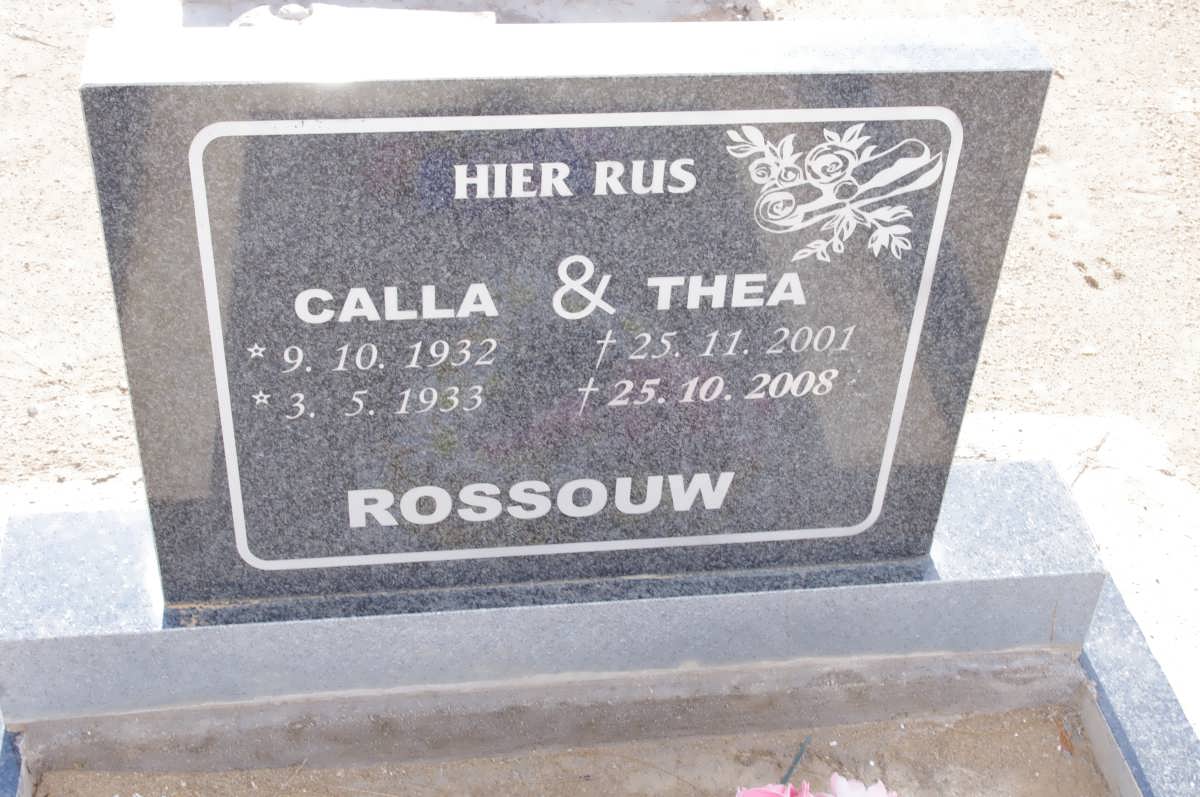 ROSSOUW Calla 1932-2001 &amp; Thea 1933-2008