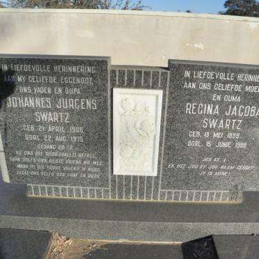 SWARTZ Johannes Jurgens 1906-1975 &amp; Regina Jacoba 1899-1988