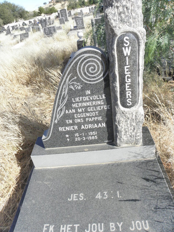 SWIEGERS Renier Adriaan 1951-1985