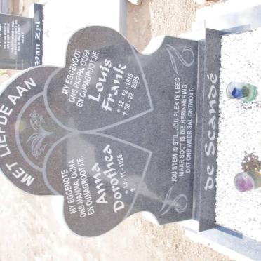 SCANDE Louis Frank, de 1918-2005 &amp; Anna Dorothea 1926-