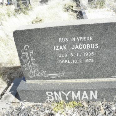 SNYMAN Izak Jacobus 1935-1975