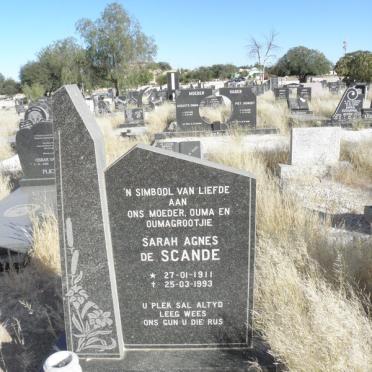 SCANDE Sarah Agnes, de 1911-1993
